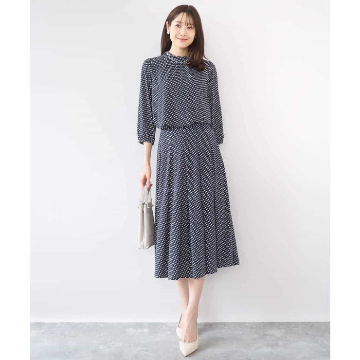 幾何柄ジャージータックスカート/洗える | MK MICHEL KLEIN | 詳細画像9 