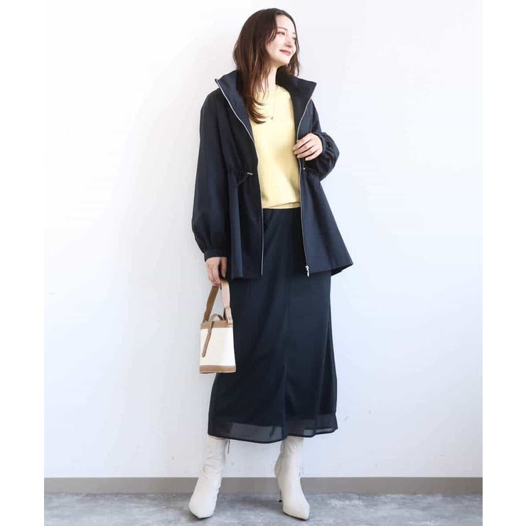 オーガンジートリコットシアータイトスカート/洗える | MK MICHEL KLEIN | 詳細画像15 