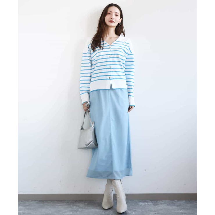 オーガンジートリコットシアータイトスカート/洗える | MK MICHEL KLEIN | 詳細画像3 