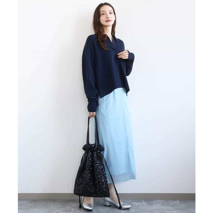 オーガンジートリコットシアータイトスカート/洗える | MK MICHEL KLEIN | 詳細画像6 