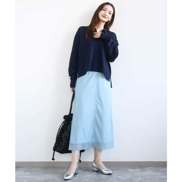 オーガンジートリコットシアータイトスカート/洗える | MK MICHEL KLEIN | 詳細画像8 