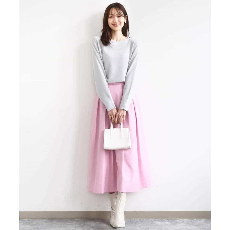 タックフレアスカート（無地）/洗える | MK MICHEL KLEIN | 詳細画像11 