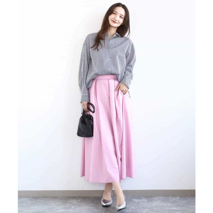 タックフレアスカート（無地）/洗える | MK MICHEL KLEIN | 詳細画像9 