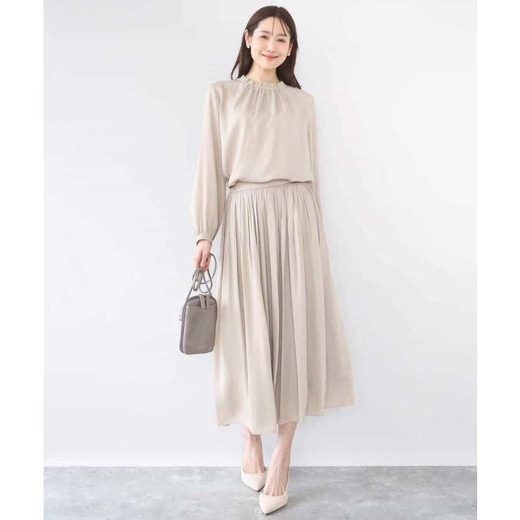 サテンプリーツスカート/UVカット/洗える | MK MICHEL KLEIN | 詳細画像12 