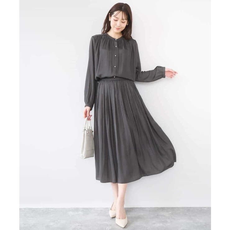 サテンプリーツスカート/UVカット/洗える | MK MICHEL KLEIN | 詳細画像17 