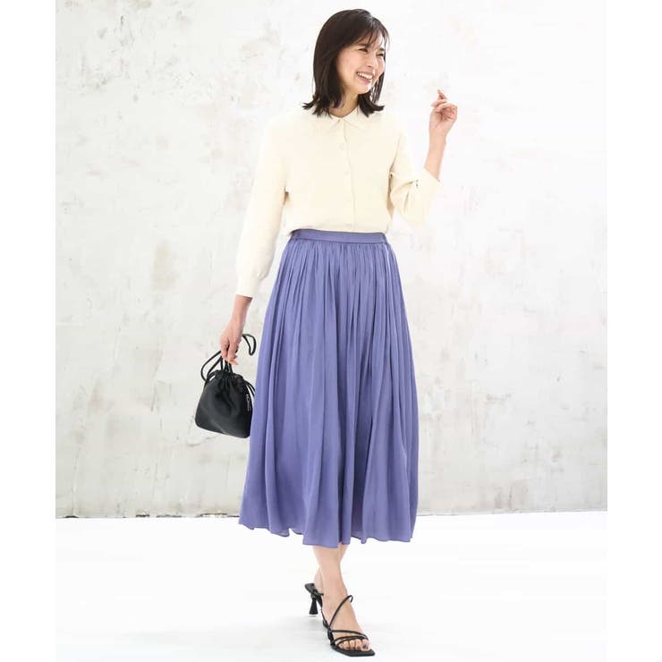 サテンプリーツスカート/UVカット/洗える | MK MICHEL KLEIN | 詳細画像24 