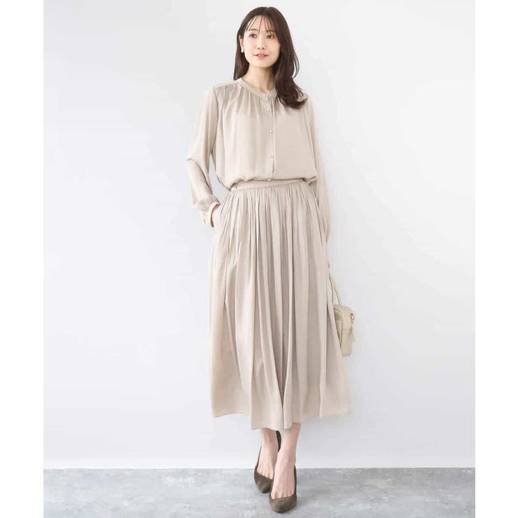 サテンプリーツスカート/UVカット/洗える | MK MICHEL KLEIN | 詳細画像8 