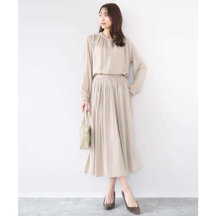サテンプリーツスカート/UVカット/洗える | MK MICHEL KLEIN | 詳細画像9 