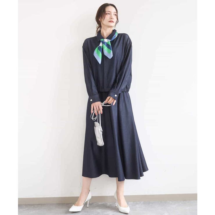 [SANAGARAシリーズ]デニムライク フレアスカート 接触冷感 | MK MICHEL KLEIN | 詳細画像10 