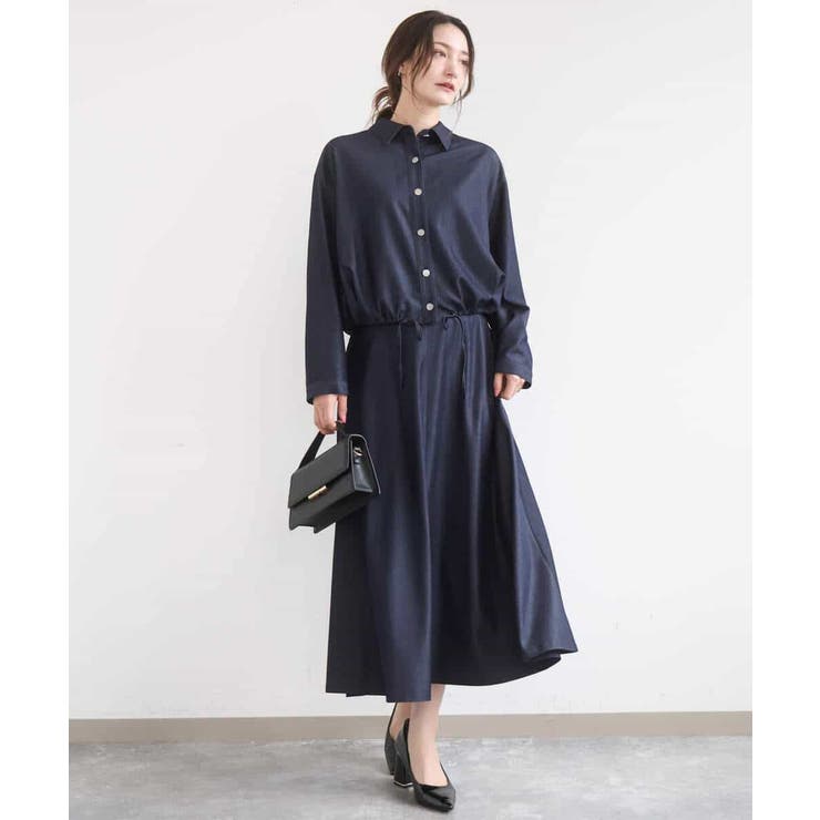 [SANAGARAシリーズ]デニムライク フレアスカート 接触冷感 | MK MICHEL KLEIN | 詳細画像14 