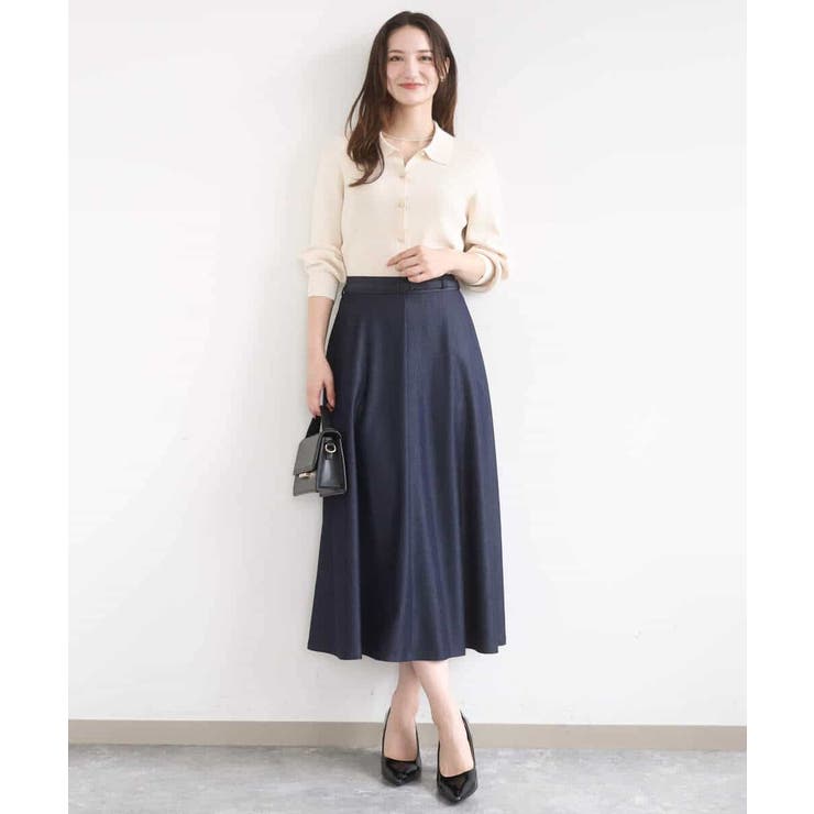 [SANAGARAシリーズ]デニムライク フレアスカート 接触冷感 | MK MICHEL KLEIN | 詳細画像15 