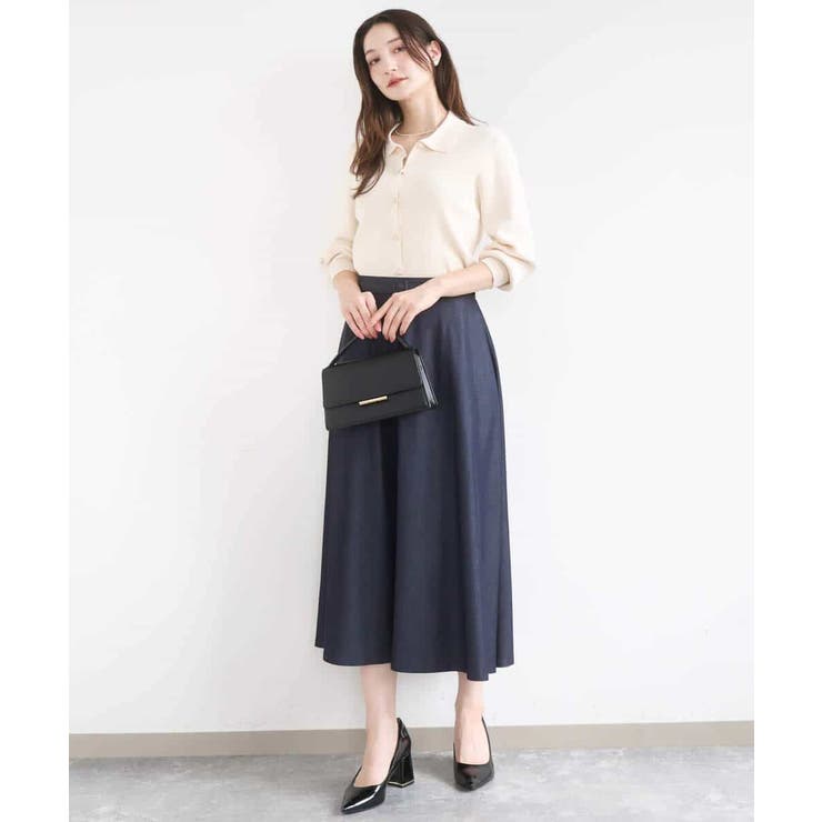 [SANAGARAシリーズ]デニムライク フレアスカート 接触冷感 | MK MICHEL KLEIN | 詳細画像16 