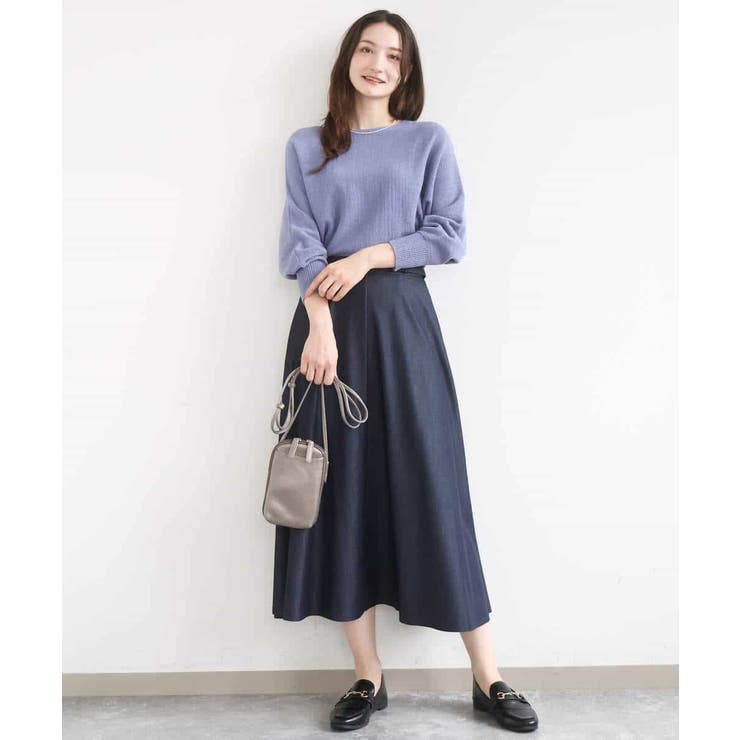 [SANAGARAシリーズ]デニムライク フレアスカート 接触冷感 | MK MICHEL KLEIN | 詳細画像18 