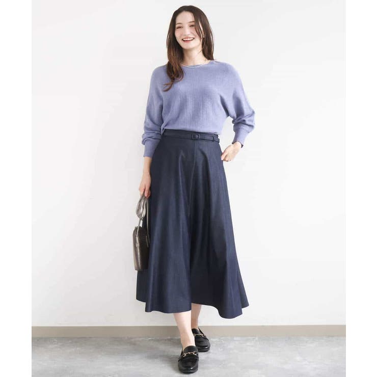 [SANAGARAシリーズ]デニムライク フレアスカート 接触冷感 | MK MICHEL KLEIN | 詳細画像20 