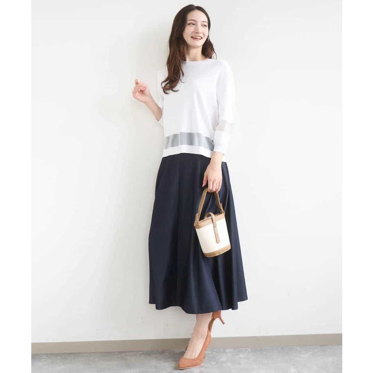 [SANAGARAシリーズ]デニムライク フレアスカート 接触冷感 | MK MICHEL KLEIN | 詳細画像28 