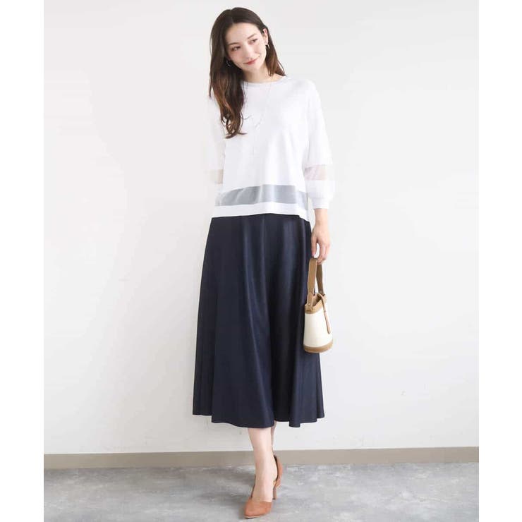 [SANAGARAシリーズ]デニムライク フレアスカート 接触冷感 | MK MICHEL KLEIN | 詳細画像29 