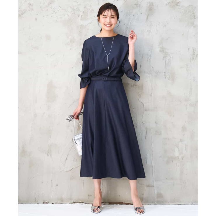 [SANAGARAシリーズ]デニムライク フレアスカート 接触冷感 | MK MICHEL KLEIN | 詳細画像35 