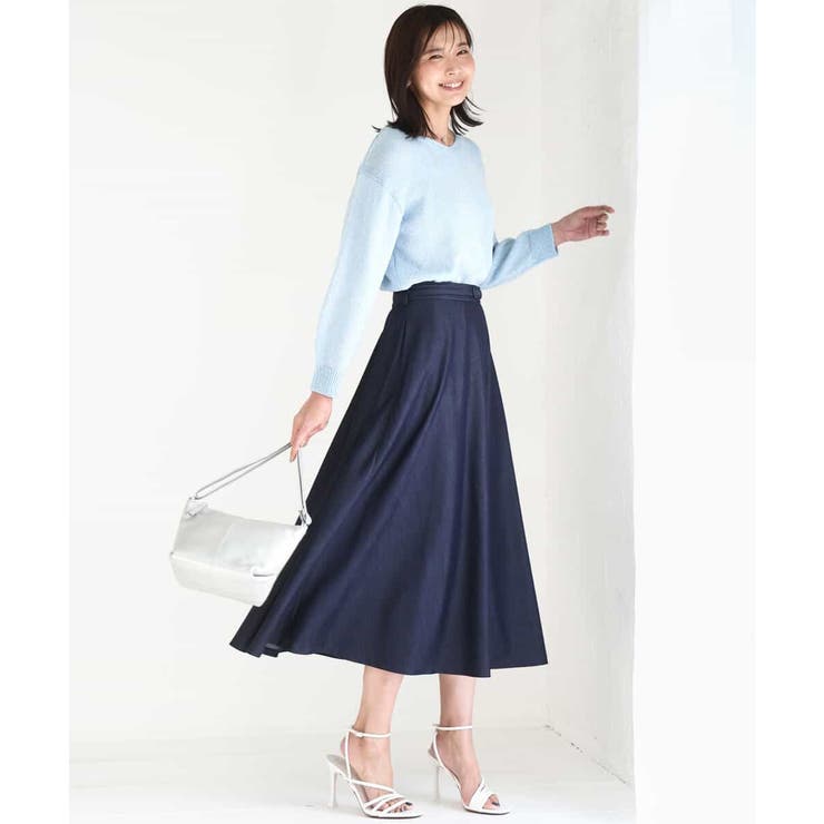 [SANAGARAシリーズ]デニムライク フレアスカート 接触冷感 | MK MICHEL KLEIN | 詳細画像42 