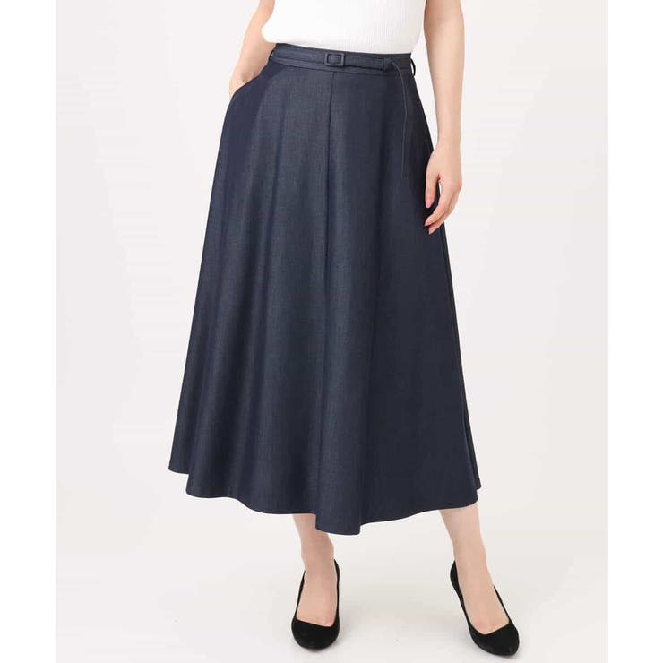 [SANAGARAシリーズ]デニムライク フレアスカート 接触冷感 | MK MICHEL KLEIN | 詳細画像44 