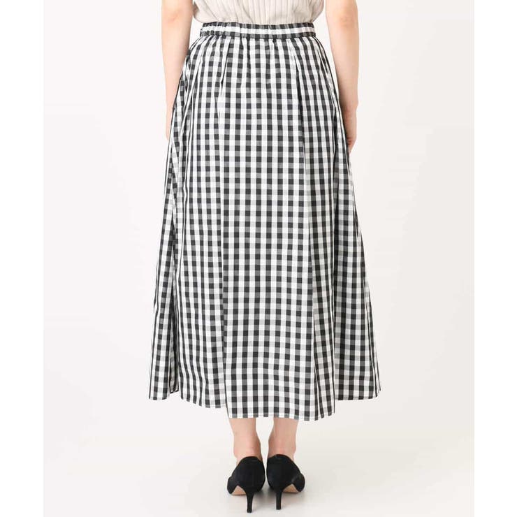 タックフレアスカート（ギンガムチェック）/洗える | MK MICHEL KLEIN | 詳細画像12 