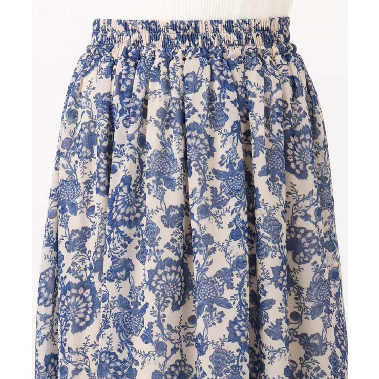 更紗プリント花柄シフォンスカート/洗える | MK MICHEL KLEIN | 詳細画像22 