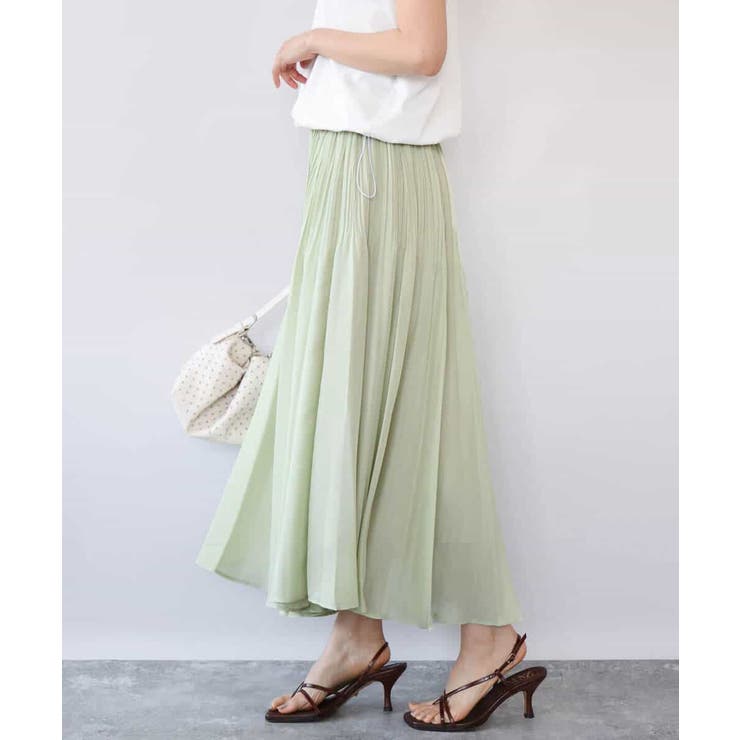[洗える]カラミ織シアープリーツスカート | MK MICHEL KLEIN | 詳細画像16 