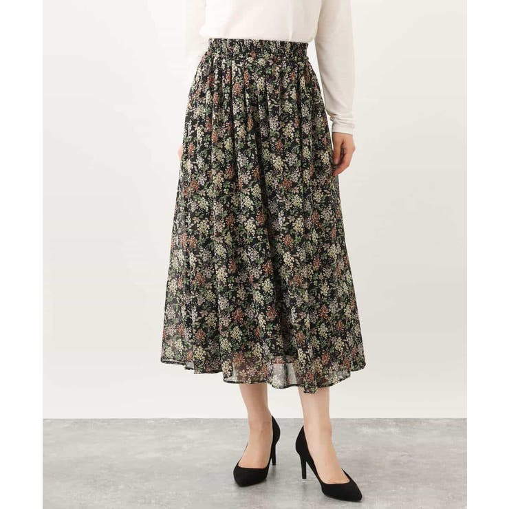 ヴィンテージフラワースカート/洗える[品番：ITKW0013433]｜MK MICHEL