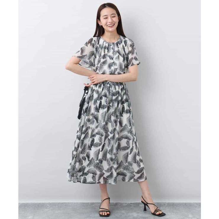 【25AW】新作 プリント シフォンラップスカート ◆プラダ◆人気 Aletta vita スカート プリーツ フレア Aライン ロング フラワー