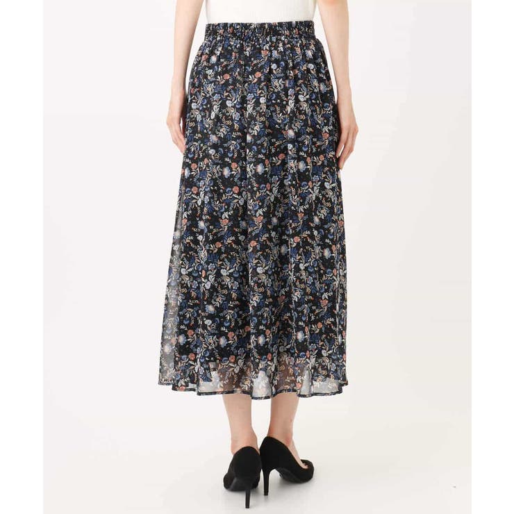 フラワードットプリントシフォンスカート/洗える | MK MICHEL KLEIN | 詳細画像32 