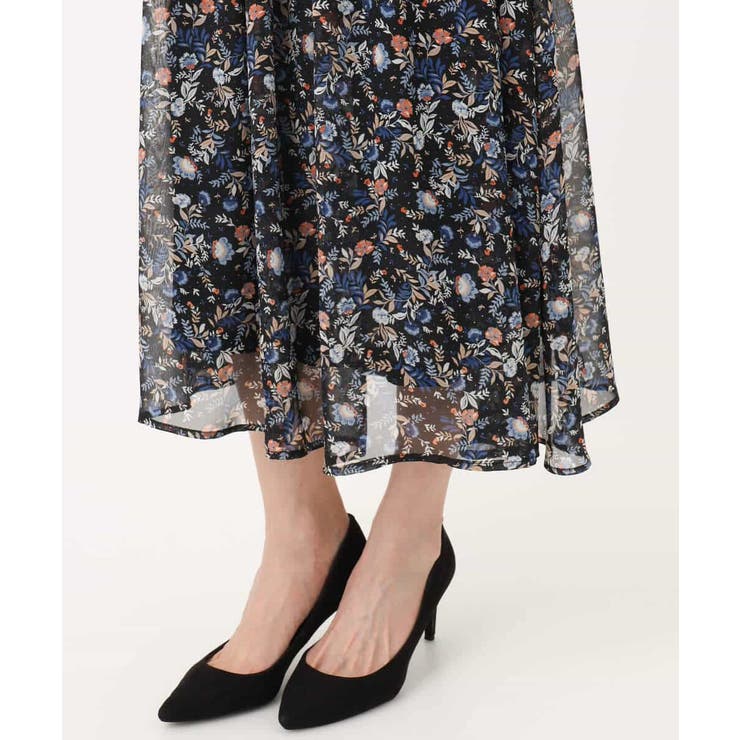 フラワードットプリントシフォンスカート/洗える | MK MICHEL KLEIN | 詳細画像34 