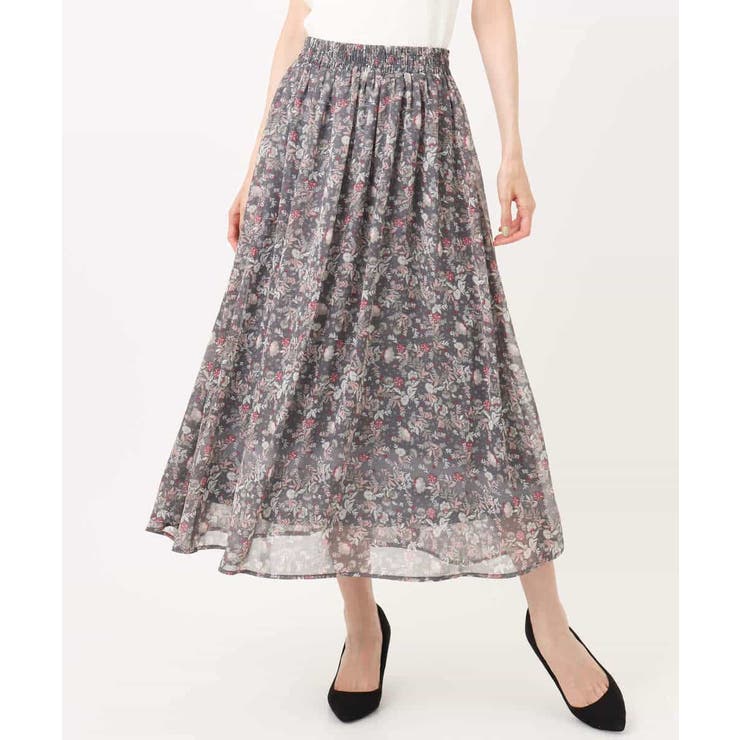 フラワードットプリントシフォンスカート/洗える | MK MICHEL KLEIN | 詳細画像36 