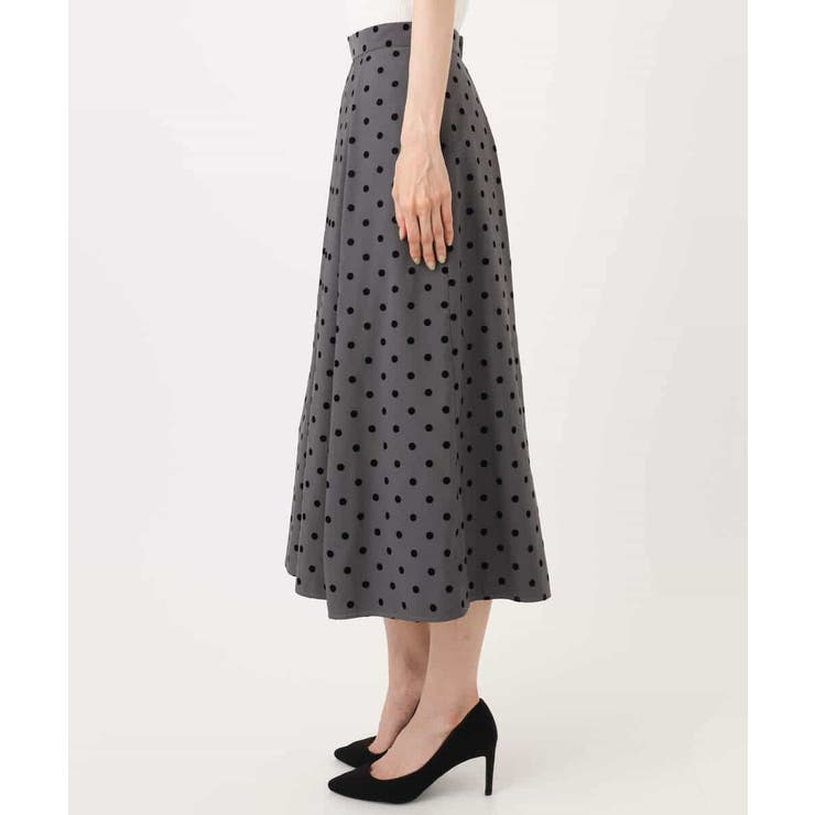フロッキードット柄タックスカート/洗える | MK MICHEL KLEIN | 詳細画像22 