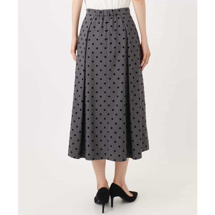 フロッキードット柄タックスカート/洗える | MK MICHEL KLEIN | 詳細画像23 