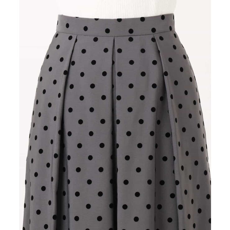 フロッキードット柄タックスカート/洗える | MK MICHEL KLEIN | 詳細画像24 