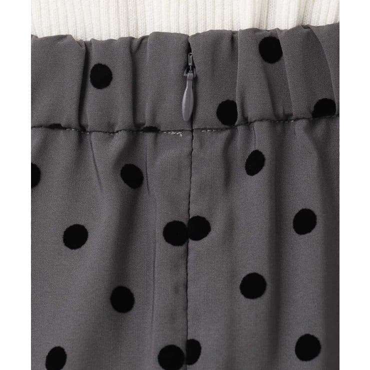 フロッキードット柄タックスカート/洗える | MK MICHEL KLEIN | 詳細画像26 