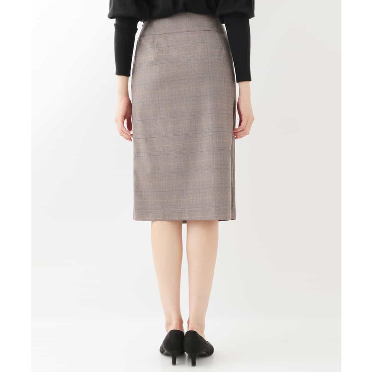 セットアップ対応/洗える】グレンチェック柄タイトスカート[品番：ITKW0007724]｜MK MICHEL KLEIN OUTLET（ エムケーミッシェルクランアウトレット）のレディースファッション通販｜SHOPLIST（ショップリスト）