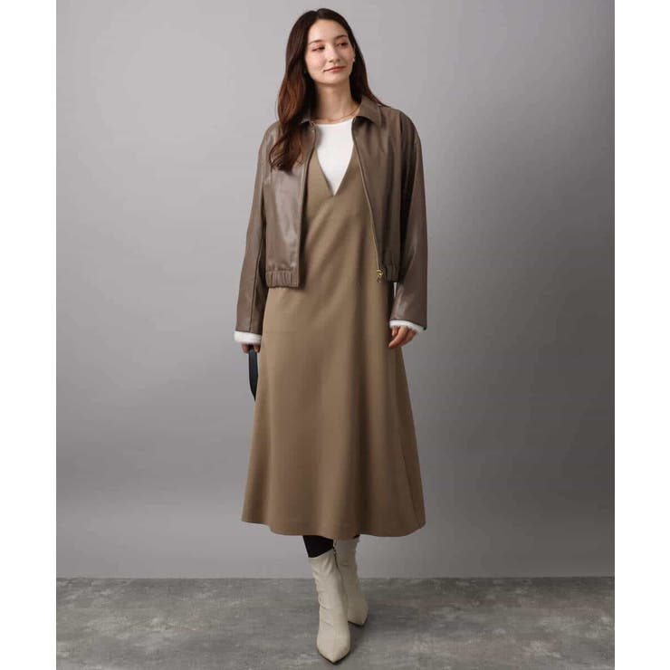 ステンカラーフェイクレザーブルゾン/洗える | MK MICHEL KLEIN | 詳細画像10 