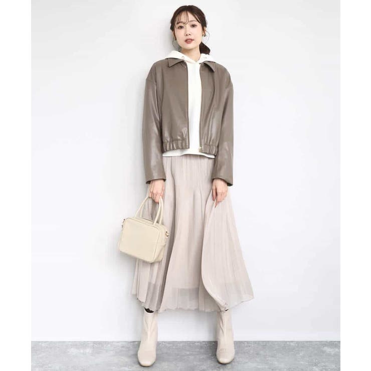 ステンカラーフェイクレザーブルゾン/洗える | MK MICHEL KLEIN | 詳細画像11 