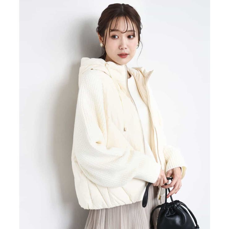 ニットスリーブダウンブルゾン | MK MICHEL KLEIN | 詳細画像1 