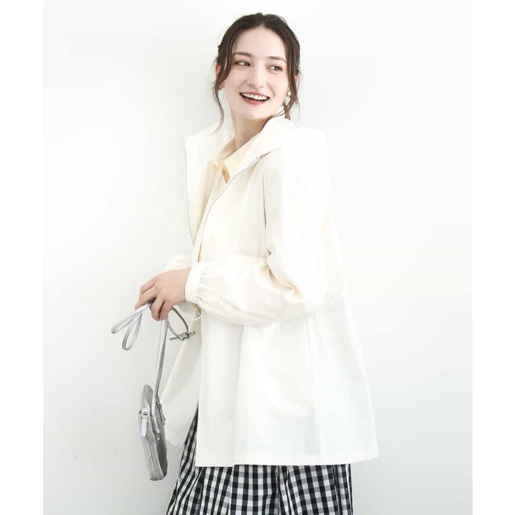 アイボリー | 2wayタイプライターミドル丈ブルゾン/洗える | MK MICHEL KLEIN