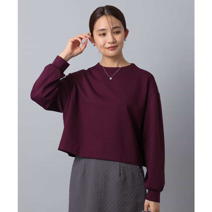 バッグファスナーデザイン ポンチカットソー/洗える | MK MICHEL KLEIN | 詳細画像10 