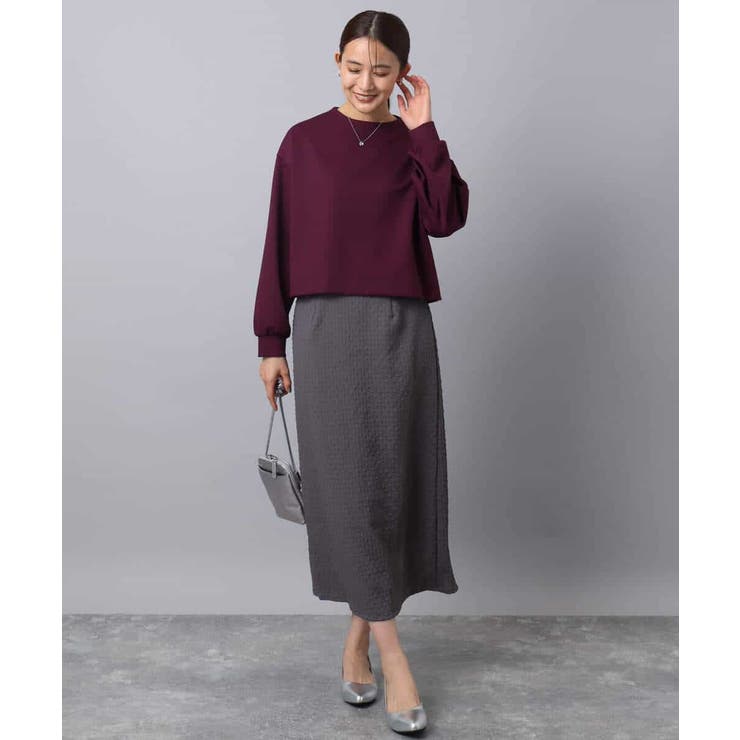 バッグファスナーデザイン ポンチカットソー/洗える | MK MICHEL KLEIN | 詳細画像11 