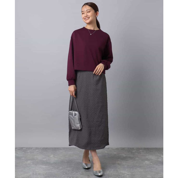 バッグファスナーデザイン ポンチカットソー/洗える | MK MICHEL KLEIN | 詳細画像12 