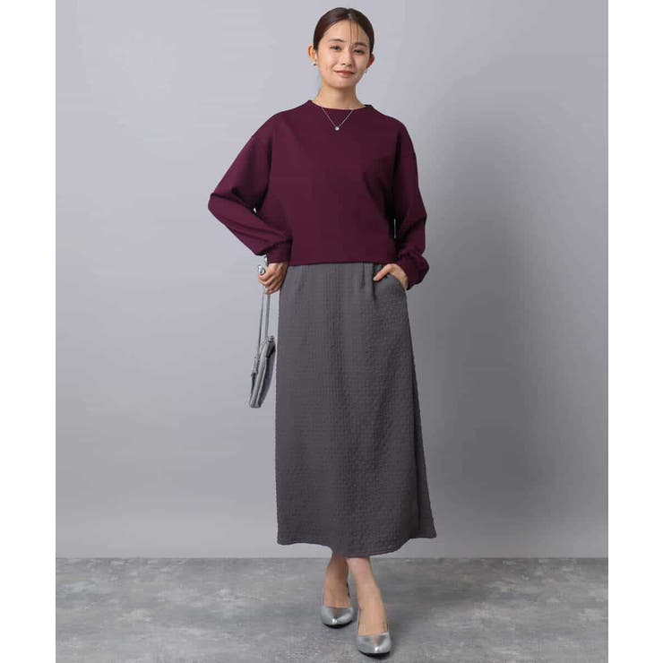 バッグファスナーデザイン ポンチカットソー/洗える | MK MICHEL KLEIN | 詳細画像13 