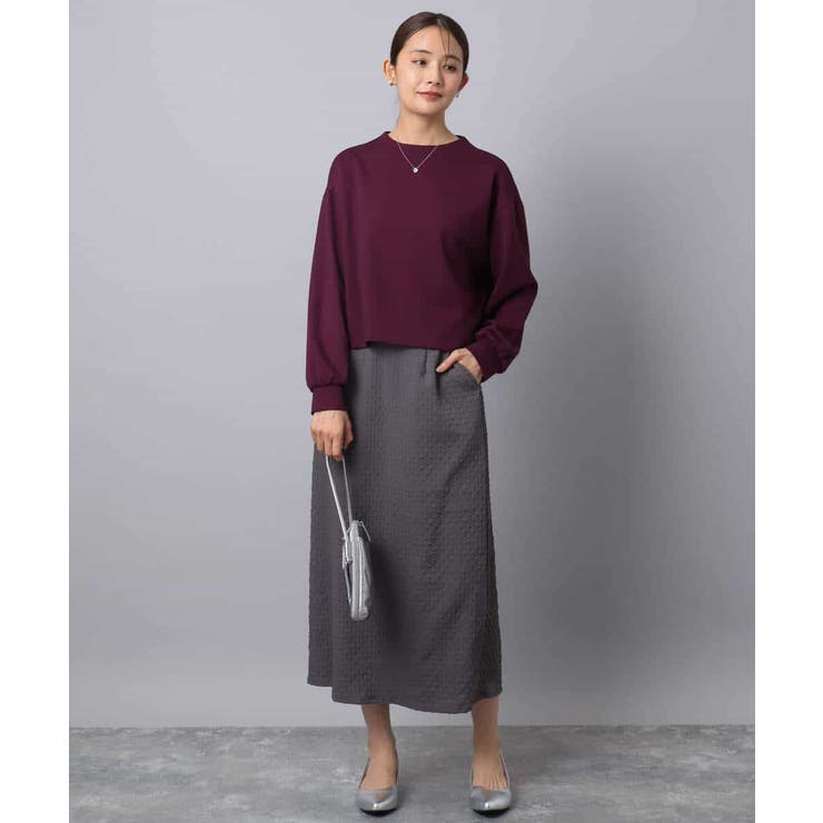 バッグファスナーデザイン ポンチカットソー/洗える | MK MICHEL KLEIN | 詳細画像14 