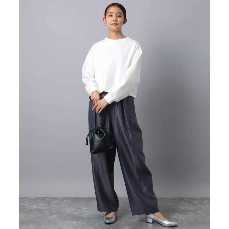 バッグファスナーデザイン ポンチカットソー/洗える | MK MICHEL KLEIN | 詳細画像3 