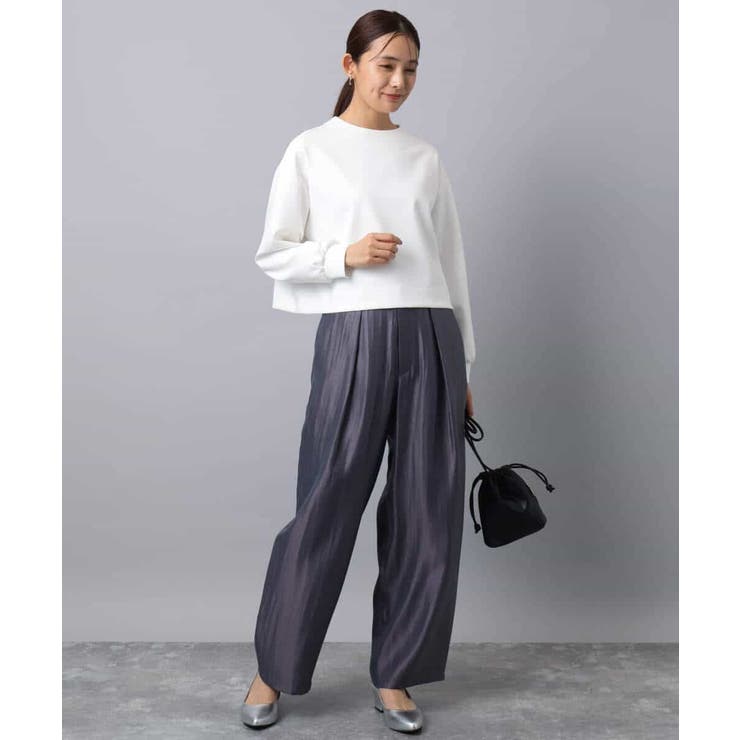 バッグファスナーデザイン ポンチカットソー/洗える | MK MICHEL KLEIN | 詳細画像4 