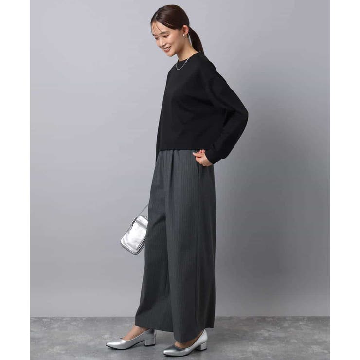 バッグファスナーデザイン ポンチカットソー/洗える | MK MICHEL KLEIN | 詳細画像9 