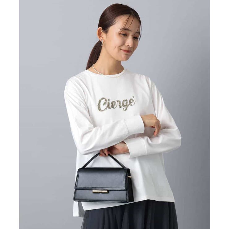 刺繍ロゴデザイン コットンロンT/洗える | MK MICHEL KLEIN | 詳細画像2 