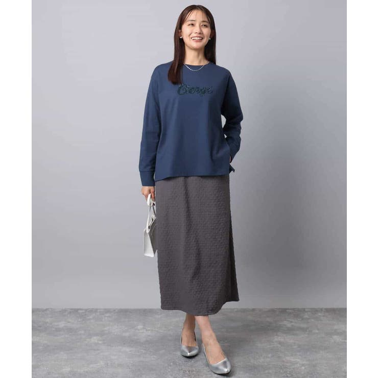 刺繍ロゴデザイン コットンロンT/洗える | MK MICHEL KLEIN | 詳細画像20 